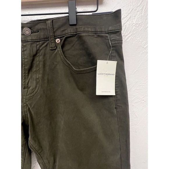 Lucky Brand Men's 110 Skinny Jeans Size 32 x 32 NWT Fern Navy Green Low Rise - Picture 4 of 7